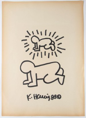 KEITH HARING (Pennsylvania 1958 - New York 1990), Baby and Radiant Baby, 1988