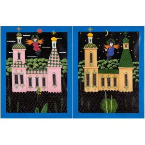 ALEXANDER EVGENIEVIČ TUMANOV (1949 - 2013), Lot zložený z dvoch obrazov: Dobrú noc a Dobré ráno, 1993