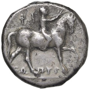 Greek Coins - § CALABRIA Tarentum (380-340 a.C) Nomos - D/ Cavaliere a...