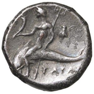 Greek Coins - § CALABRIA Tarentum (380-340 a.C) Nomos - D/ Cavaliere a...