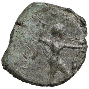 Greek Coins - § LUCANIA Poseidonia (350-290 a.C) AE - D/ Toro caricant...