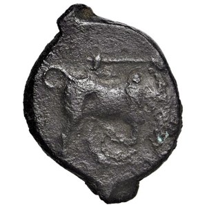 Greek Coins - § LUCANIA Poseidonia (350-290 a.C) AE - D/ Toro rivolto ...