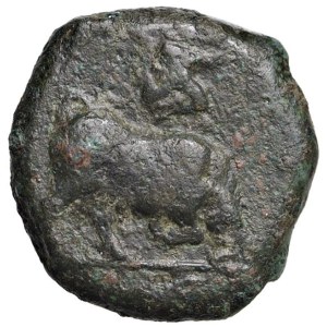 Greek Coins - § LUCANIA Poseidonia (350-290 a.C) AE - D/ Toro caricant...