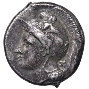 Greek Coins - § LUCANIA Velia (400-350 a.C.) Didramma - D/ Testa di At...