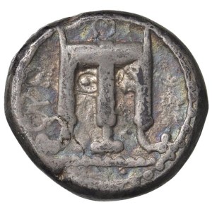 Greek Coins - § BRUTTIUM Kroton (450 a.C.) Statere - D/ Tripode e OPO ...