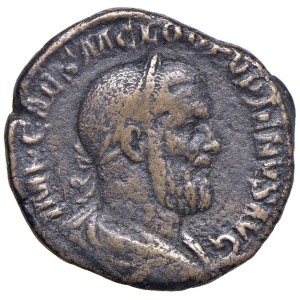 Imperial Roman Coins - § Pupieno (238) Sesterzio - D/ Busto laureato a...