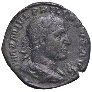 Imperial Roman Coins - § Filippo I l'arabo (244-249) Sesterzio - D/ Bu...