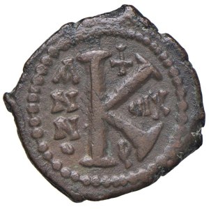 Byzantine Coins - Maurizio Tiberio (582-602) Antiochia - Mezzo Follis ...