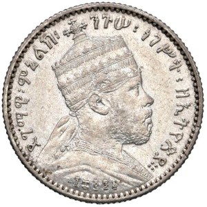 Foreign Coins - ETIOPIA Menelik II (1889-1913) Gersh EE 1891 (1898) - ...