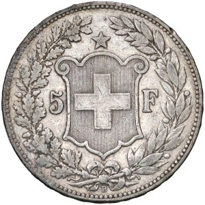 Foreign Coins - * SVIZZERA (1848-) 5 Franchi 1889 B - KM 34 AG (g 24,9...
