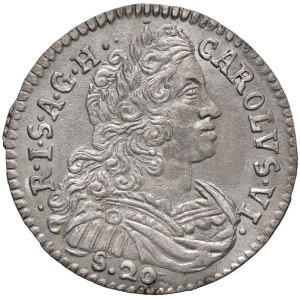 Italian Mints - MANTOVA Carlo VI d'Asburgo (1708-1740) 20 Soldi 1732 -...