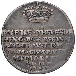 Italian Mints - MILANO Maria Teresa d'Austria (1740-1780) 20 Soldi 174...
