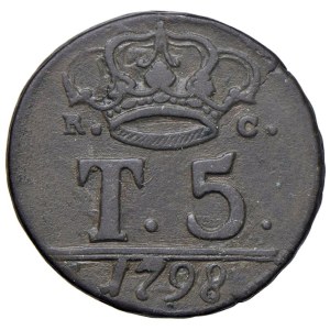 Italian Mints - NAPOLI Ferdinando IV di Borbone (1759-1799) 5 Tornesi ...