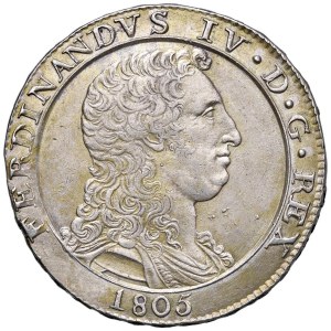 Italian Mints - NAPOLI Ferdinando IV di Borbone (1804-1805) Piastra da...