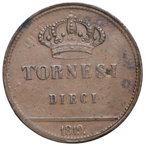 Italian Mints - NAPOLI Ferdinando I di Borbone (1816-1825) 10 Tornesi ...