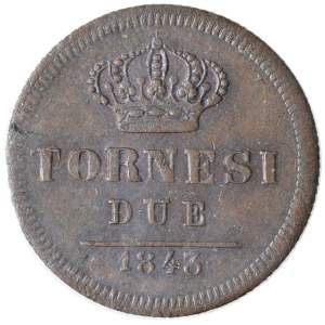 Italian Mints - NAPOLI Ferdinando II di Borbone (1830-1859) 2 Tornesi ...