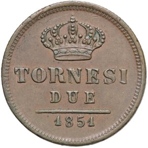 Italian Mints - NAPOLI Ferdinando II di Borbone (1830-1859) 2 Tornesi ...