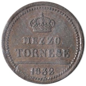 Italian Mints - NAPOLI Ferdinando II di Borbone (1830-1859) Mezzo Torn...