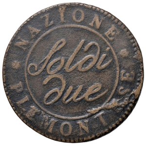 Italian Mints - TORINO Repubblica piemontese (1798-1799) 2 Soldi An. 9...