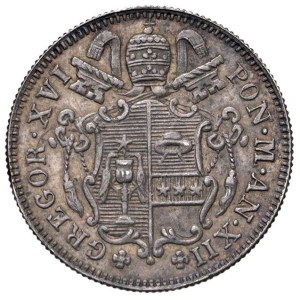 Papal coins - Gregory XVI (1831-1846) 5 Baiocchi 1842 An. XII - Munt....