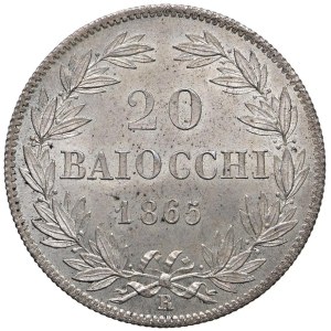 Papal coins - Pius IX (1846-1878) 20 Baiocchi 1865 An. XIX - Munt. 18 A...