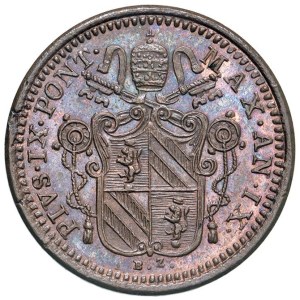 Papal coins - Pius IX (1846-1878) Bologna - Quattrino 1854 An. IX - Mun...