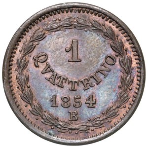 Papal coins - Pius IX (1846-1878) Bologna - Quattrino 1854 An. IX - Mun...