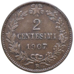 Savojsko - Viktor Emanuel III (1900-1946) 2 centy 1907 - Nomisma 1...