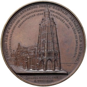 Medals - BELGIUM Medal 1846 Series of the churches of Belgium. Notre Da...