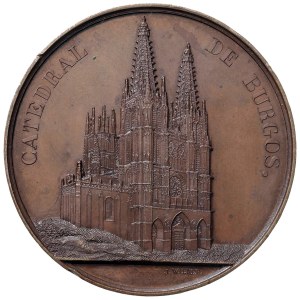 Medals - SPAIN Medal 1867 Spanish churches series. Catedral d...