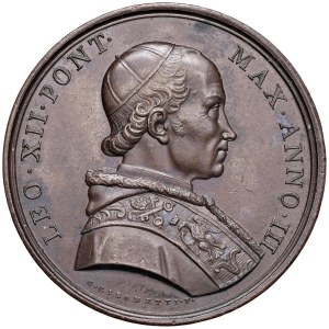 Medals - Leo XII (1823-1829) Medal 1825 An. III closure of the Po...