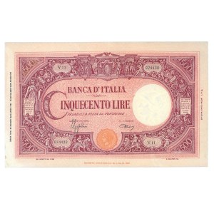 Banknotes - Vittorio Emanuele III (1900-1946) Biglietti di banca - 500...