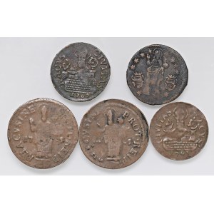 Lots - RAGUSA Lot of 5 coins: Republic (1358-1808) Soldo 1762 - C...