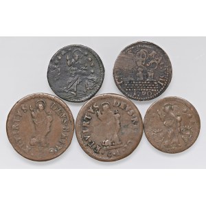 Lots - RAGUSA Lot of 5 coins: Republic (1358-1808) Soldo 1762 - C...