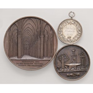 Lots - LOT MILAN MEDALS 3 Medals. Award 1858 Stabilimento Priv...