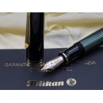 Pens - PELIKAN - Fountain pen - Green streaked resin body...