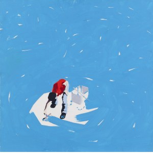 Zbigniew Rogalski (b. 1974, Dabrowa Bialostocka), Untitled (Autoprtret w błękiticie), 2003