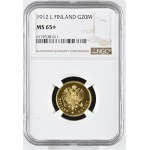 Finland / Russia (Helsingfors mint) 20 Markkaa 1912 L - Nicholas II (1894-1917) - NGC MS 65+