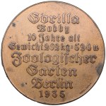 Germany, Third Reich (Berlin) Bronze Medal 1935 - In memory of the 10-year-old Gorilla “Bobby”