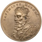 Poland (Białogon Foundry) Cast Medal ND - Casimir III the Great (1333-1370)