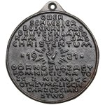 Germany / Upper Silesia Cast Iron Medal 1921 - Upper Silesian Plebiscite