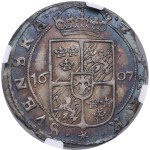 Sweden (Stockholm) ½ Mark 1607 - Karl IX Vasa (1604-1611) - NGC UNC Details