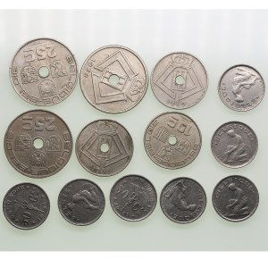 Gruppe von Münzen: Belgien 1923-1939 (13)