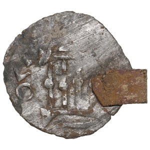 Mittelalterlicher münzähnlicher versilberter Anhänger (ca. 12.-14. Jh.)