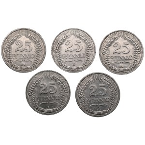 Deutschland, Kaiserreich 25 Pfennig 1910, 1912 - Wilhelm II (1888-1918) (5)