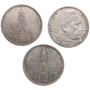 Gruppe von Münzen: Deutschland, Drittes Reich 5 Reichsmark 1934, 1936 (3)