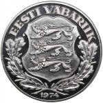 Estonia / Sweden Medallic 10 Krooni 1974 - 90th anniversary birth of Johan Laidoner