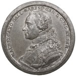 Courland Tin-Alloy Medal 1750 - Monument of Maurice de Saxe (1696-1750)