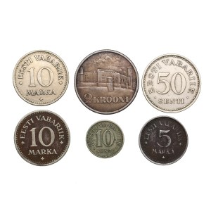 Groupe de pièces : Estonie 1922-1936 (6)