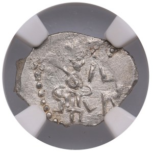 Russia, Novgorod Republic AR Denga ND (1447-78) - NGC MS 65